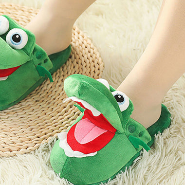 Christmas Crocodile Slippers With Open Mouth 🎄